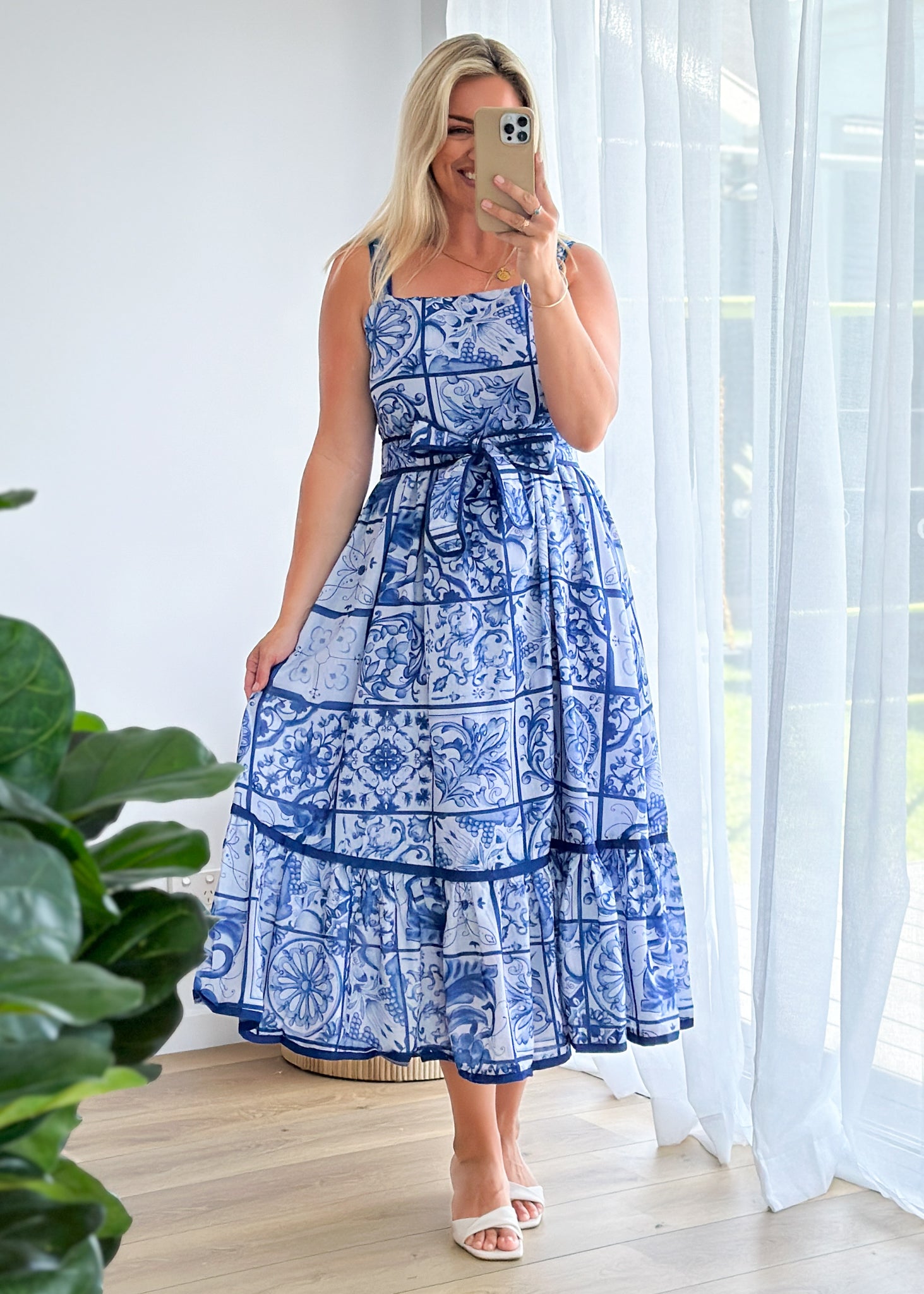 Diaz Maxi Dress - Blue Tile