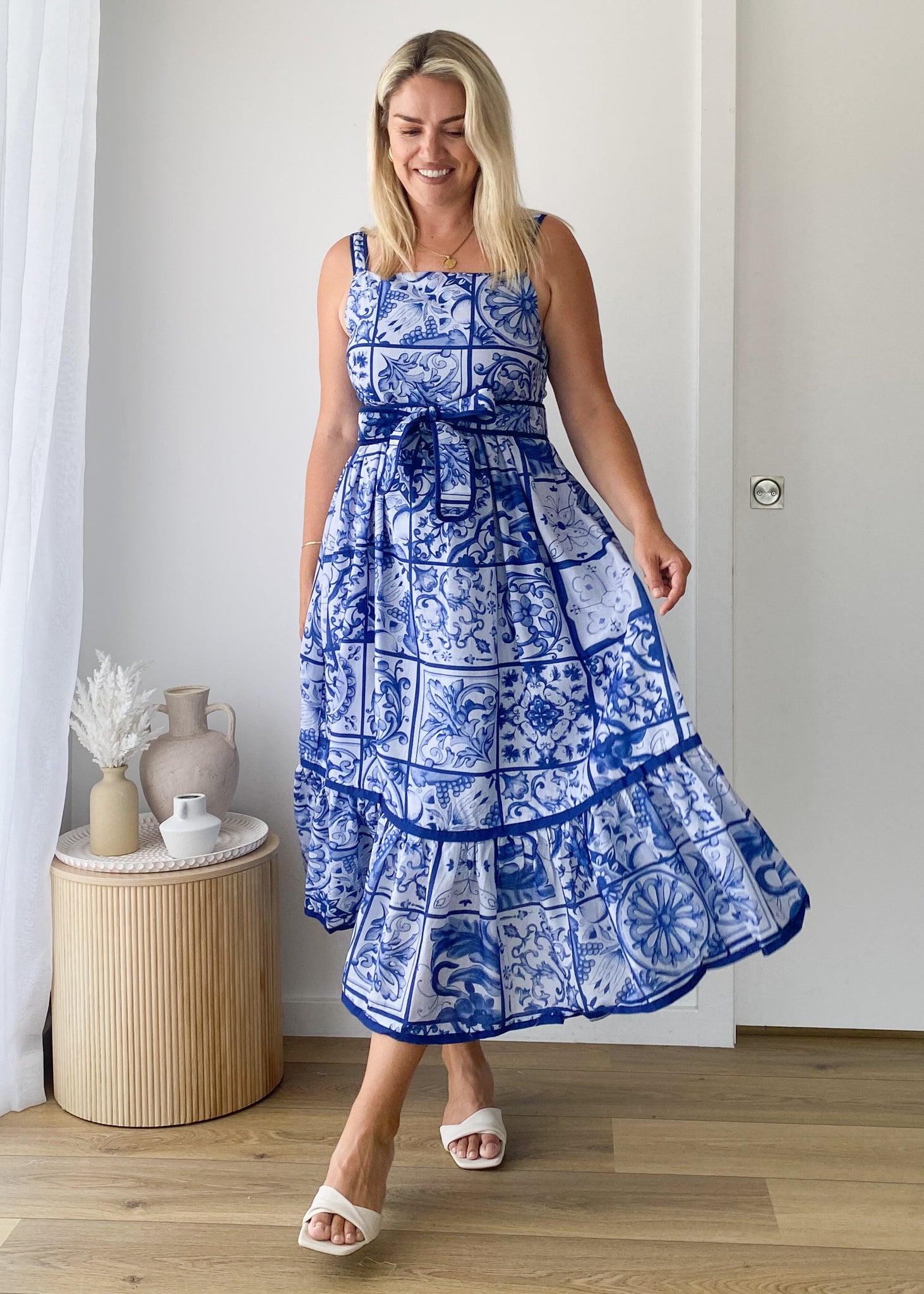 Diaz Maxi Dress - Blue Tile