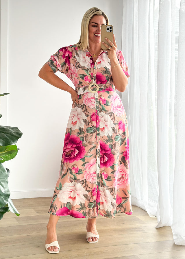 Devora Maxi Dress - Blush Flowers