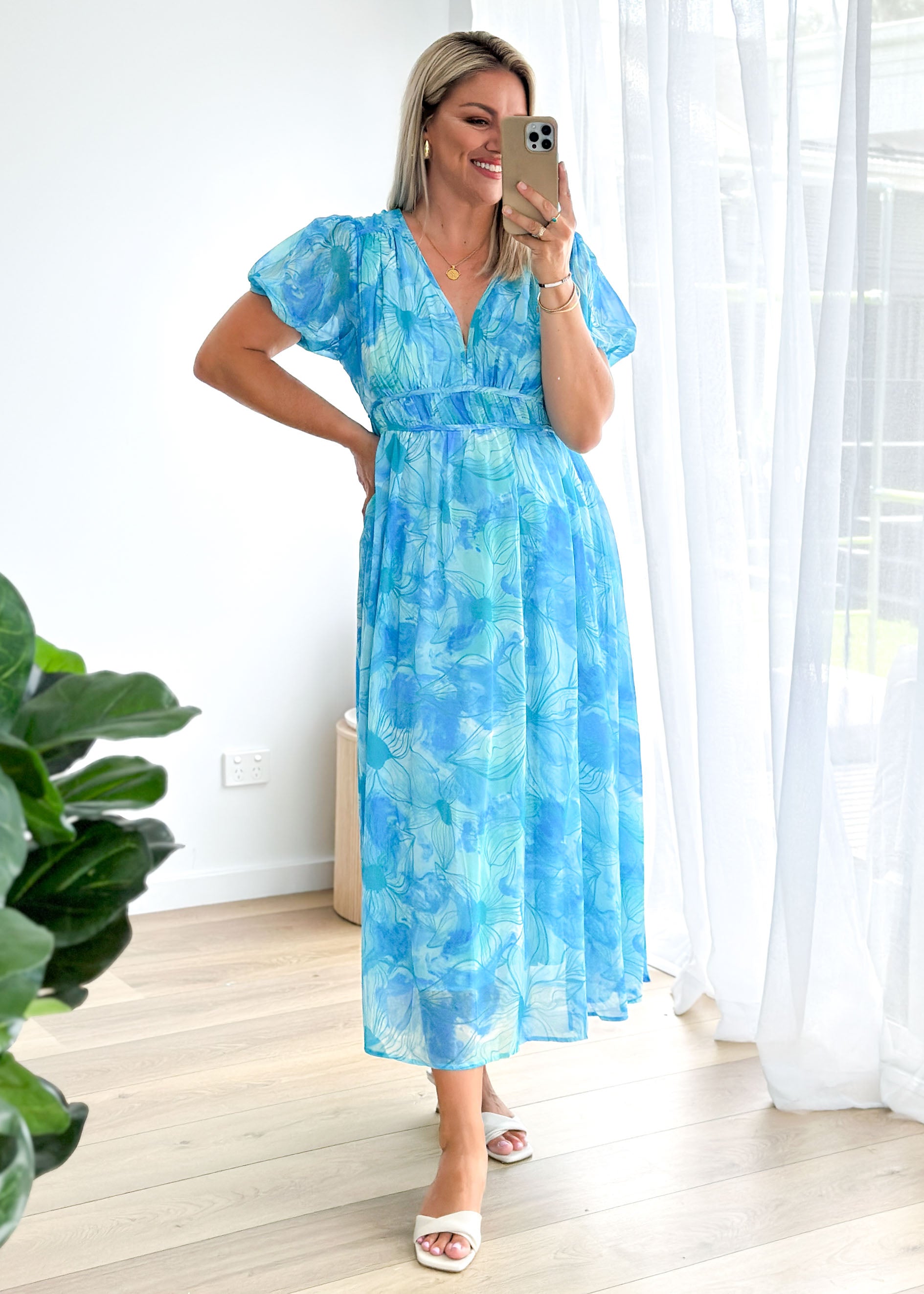 Revival Maxi Dress - Blue Splash