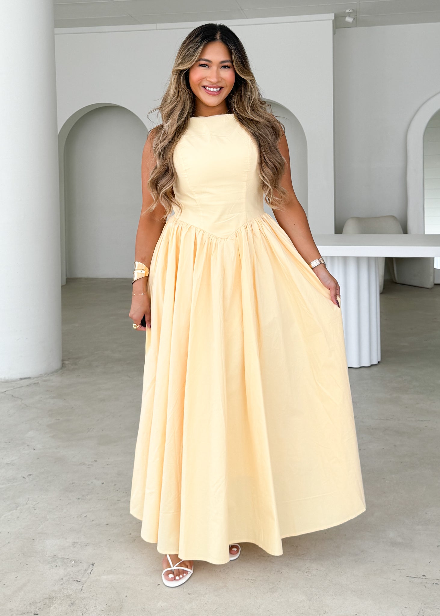 Bessie Maxi Dress - Lemon