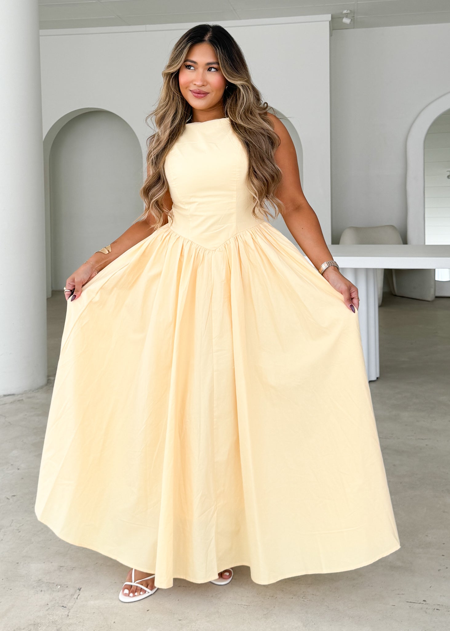 Bessie Maxi Dress - Lemon