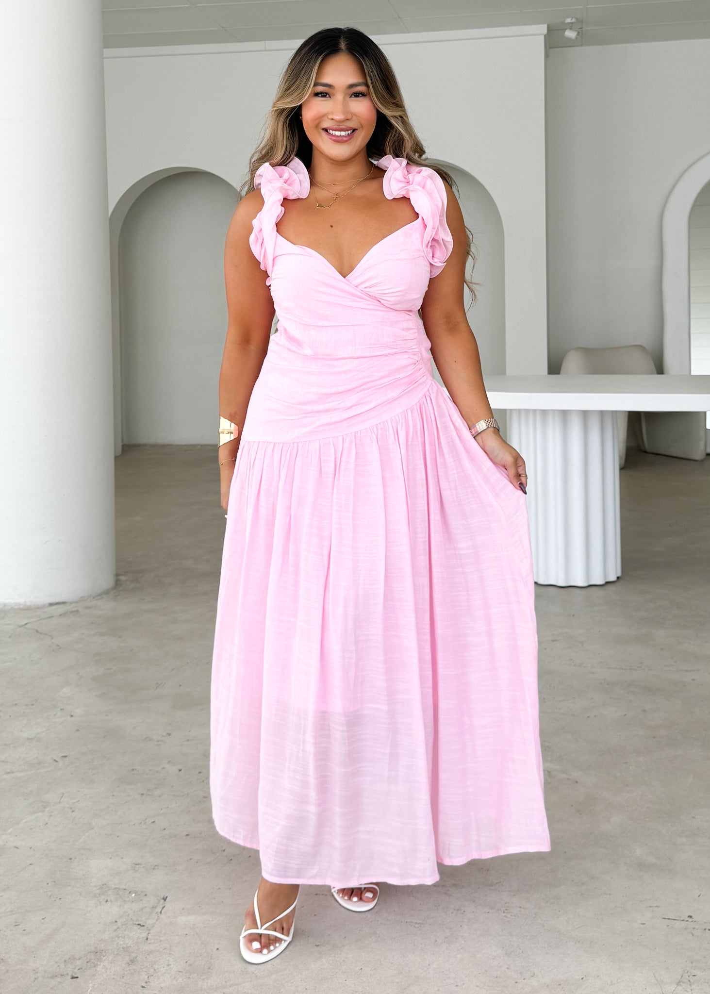 Allara Maxi Dress - Blush