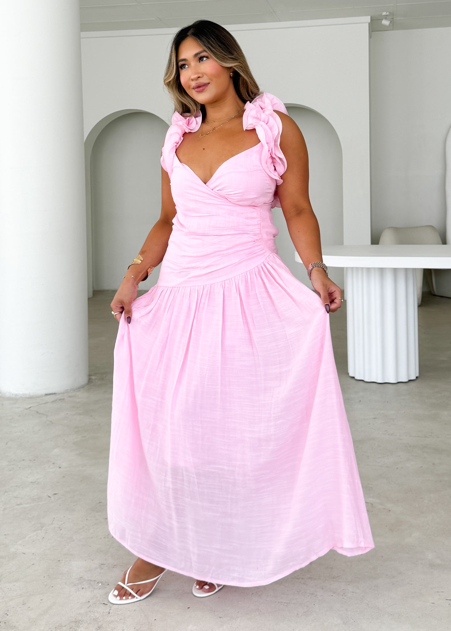 Allara Maxi Dress - Blush