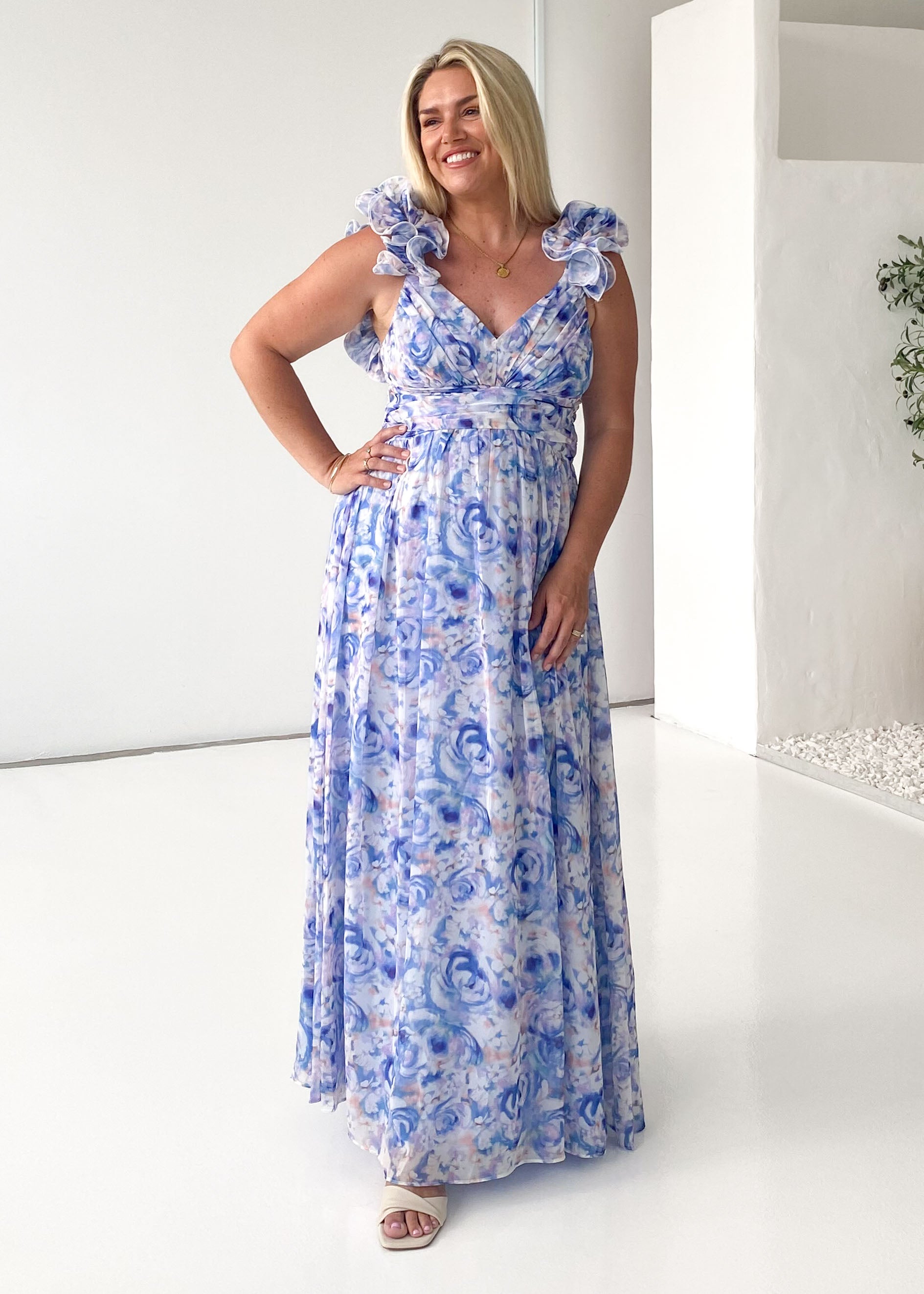 Odessa Maxi Dress - Peony Blue