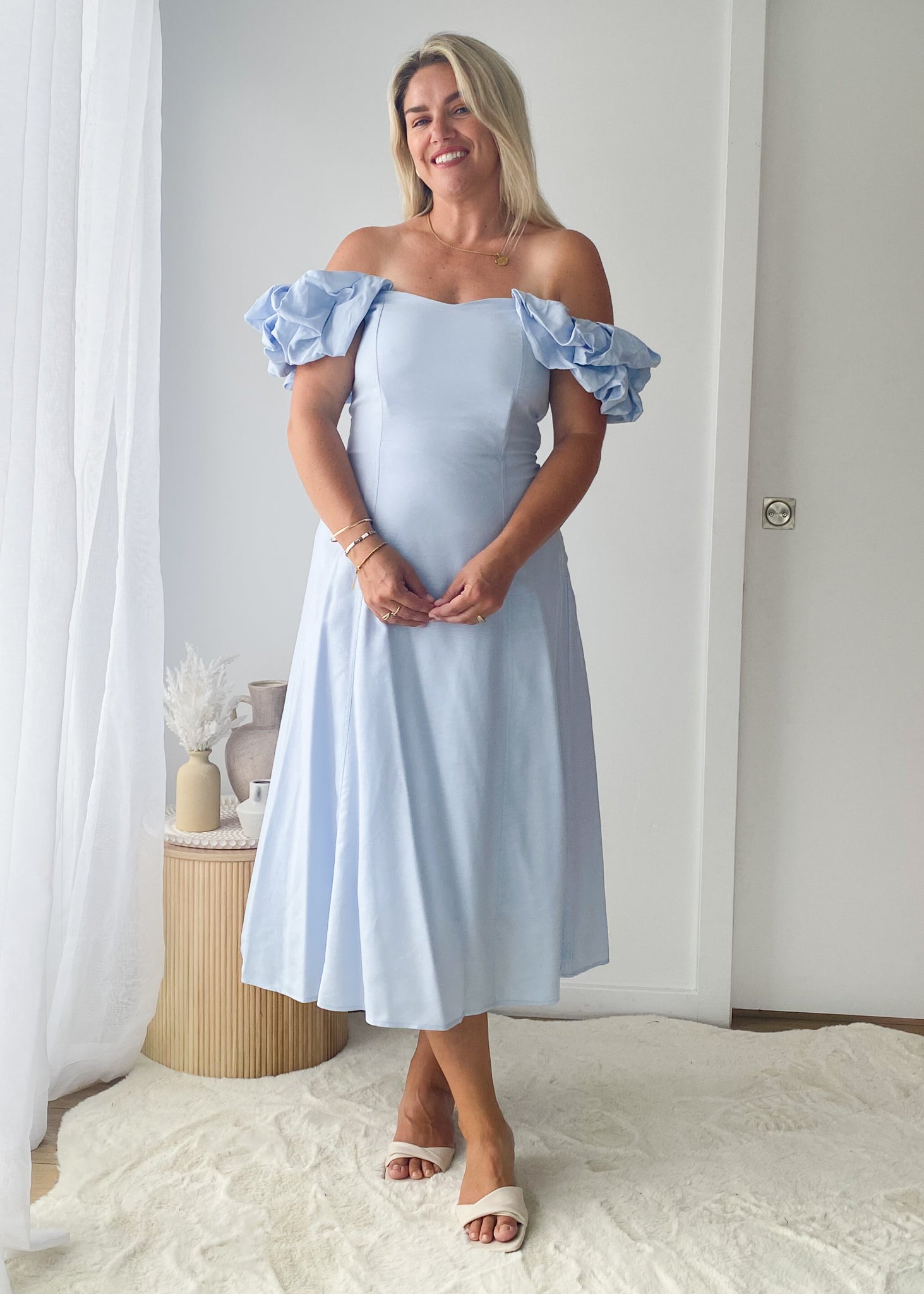 Celtic Midi Dress - Powder Blue