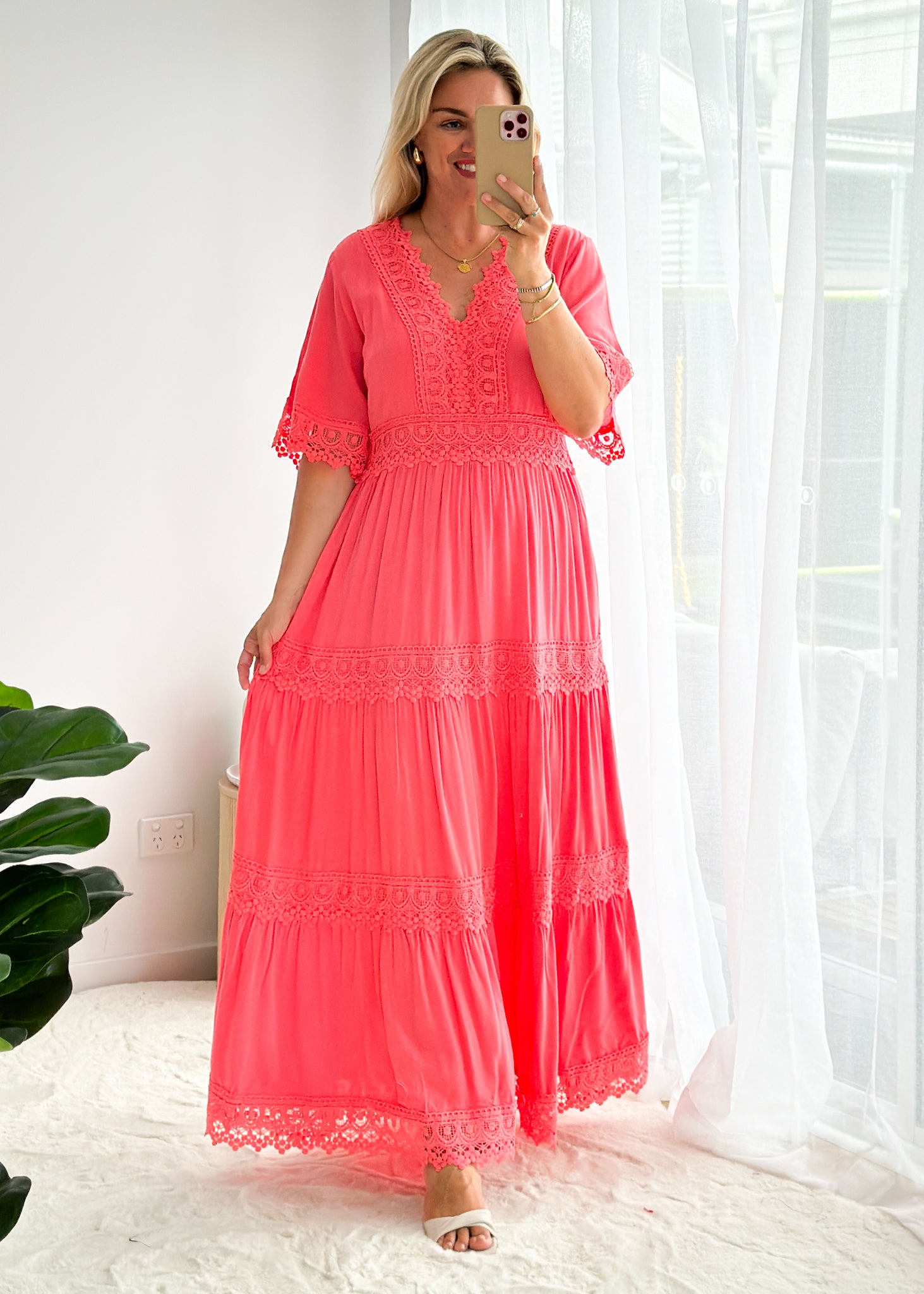 Nakieta Maxi Dress - Watermelon