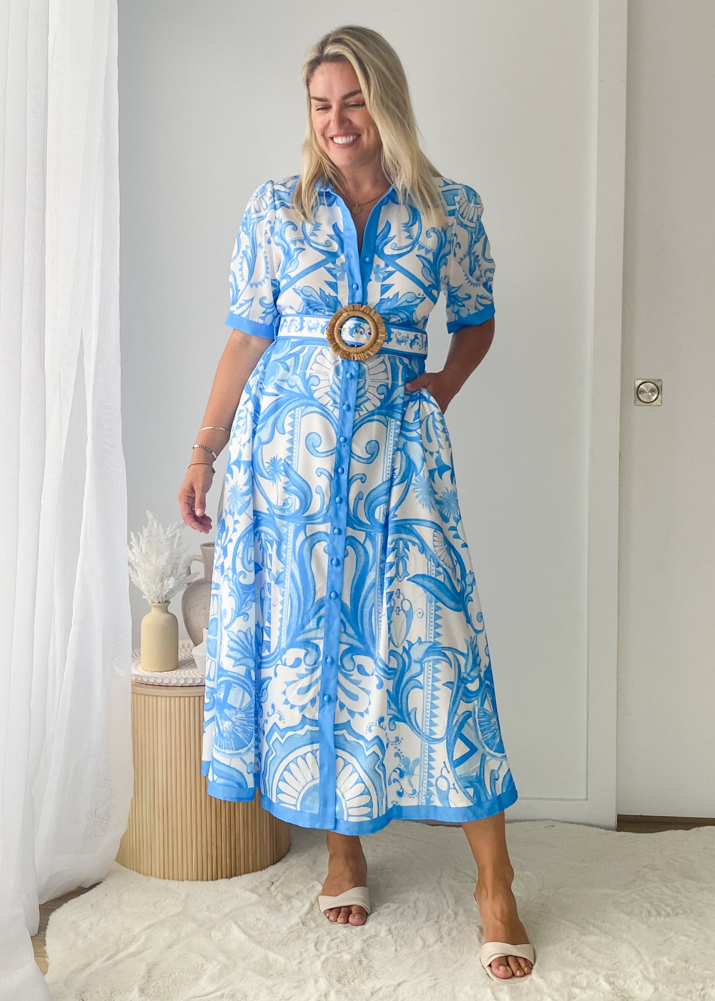 Rosie Maxi Dress - Blue Paisley