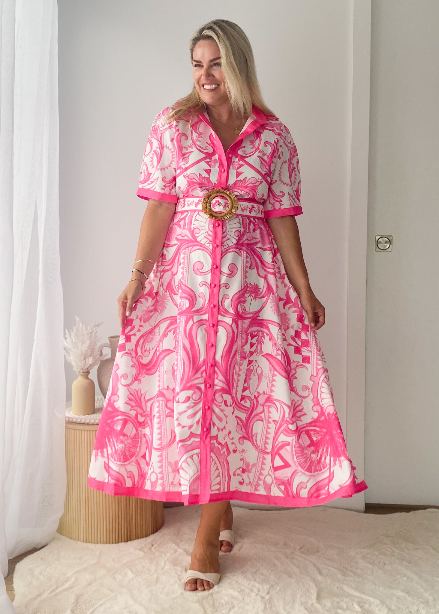 Rosie Maxi Dress - Pink Paisley