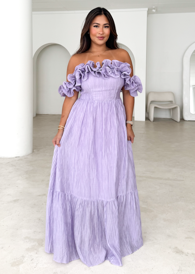 Marlow Off Shoulder Maxi Dress - Lavender