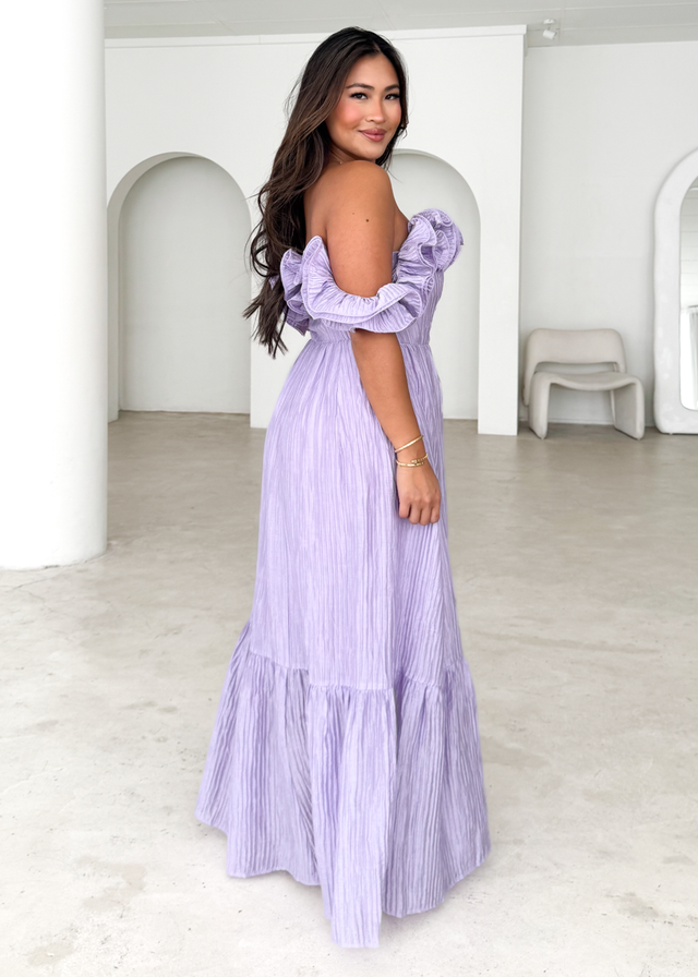 Marlow Off Shoulder Maxi Dress - Lavender