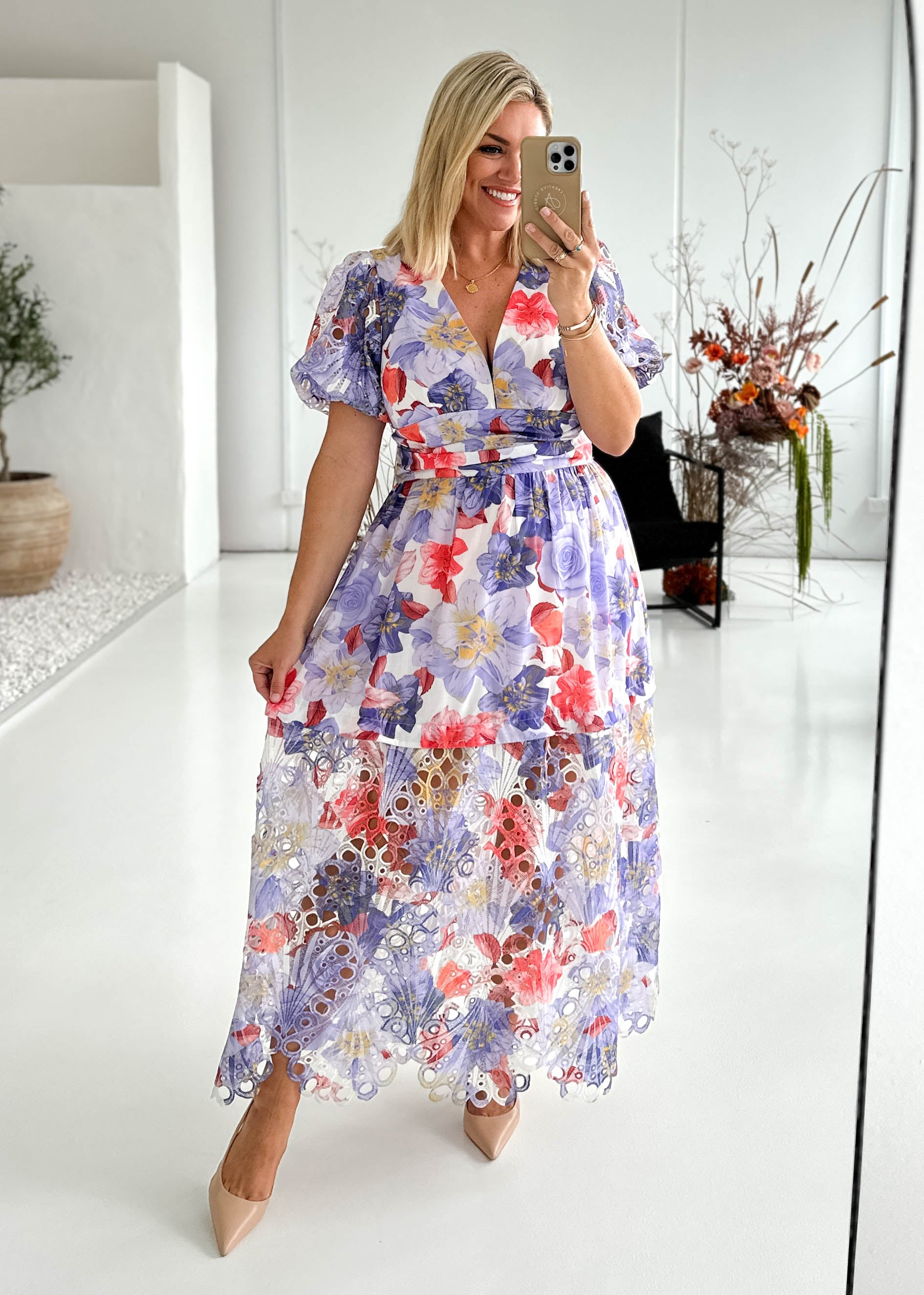 Stause Maxi Dress - Violet Floral