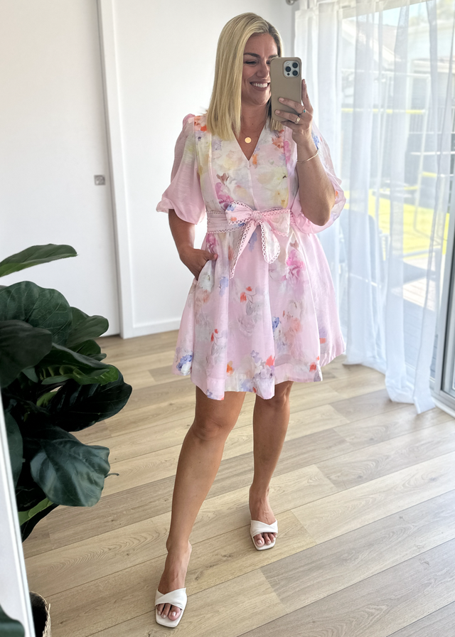 Jolene Dress - Pink Floral