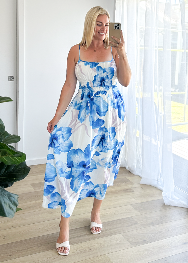 Rylie Maxi Dress - Blue Flowers