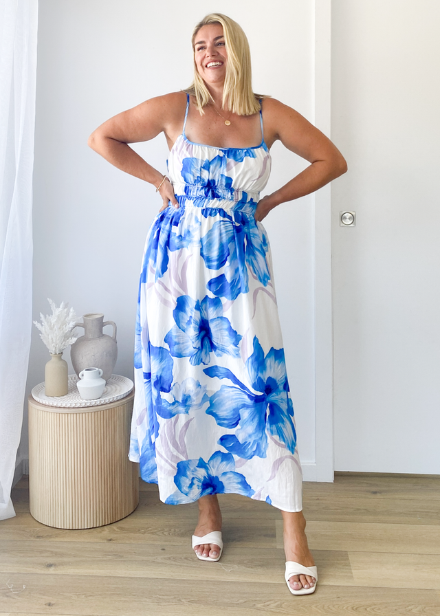 Rylie Maxi Dress - Blue Flowers