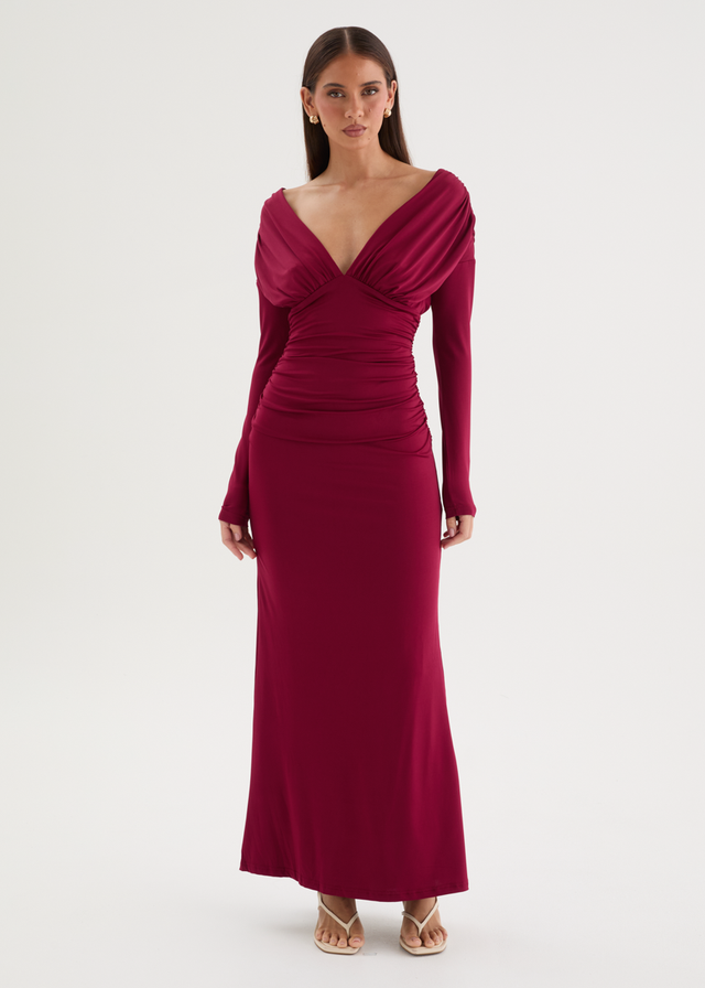 Christina Maxi Dress - Mulberry