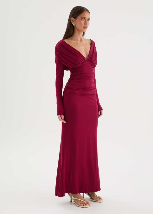 Christina Maxi Dress - Mulberry