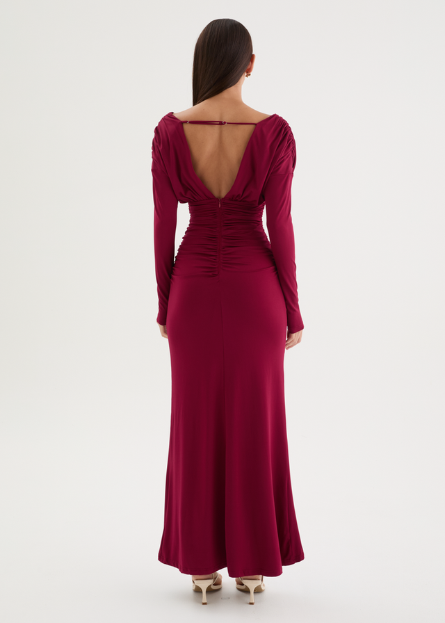 Christina Maxi Dress - Mulberry