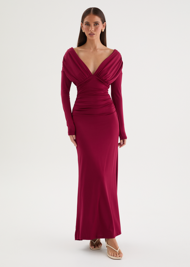 Christina Maxi Dress - Mulberry