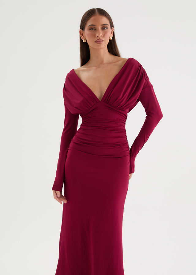 Christina Maxi Dress - Mulberry