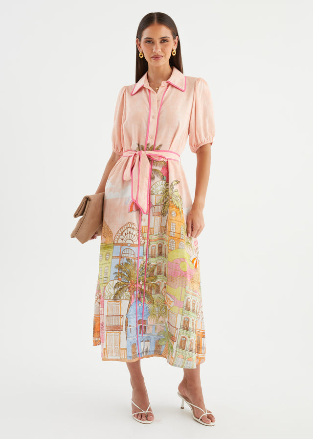 Alysa Midi Dress - Havana Pink