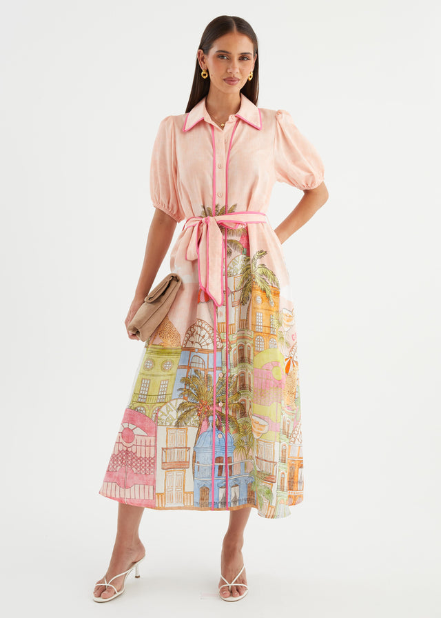 Alysa Midi Dress - Havana Pink