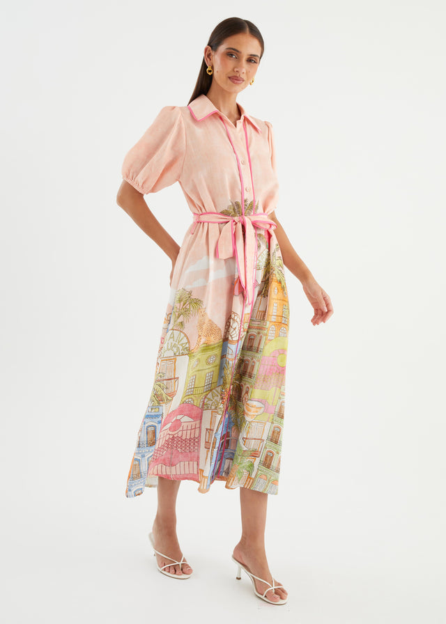 Alysa Midi Dress - Havana Pink