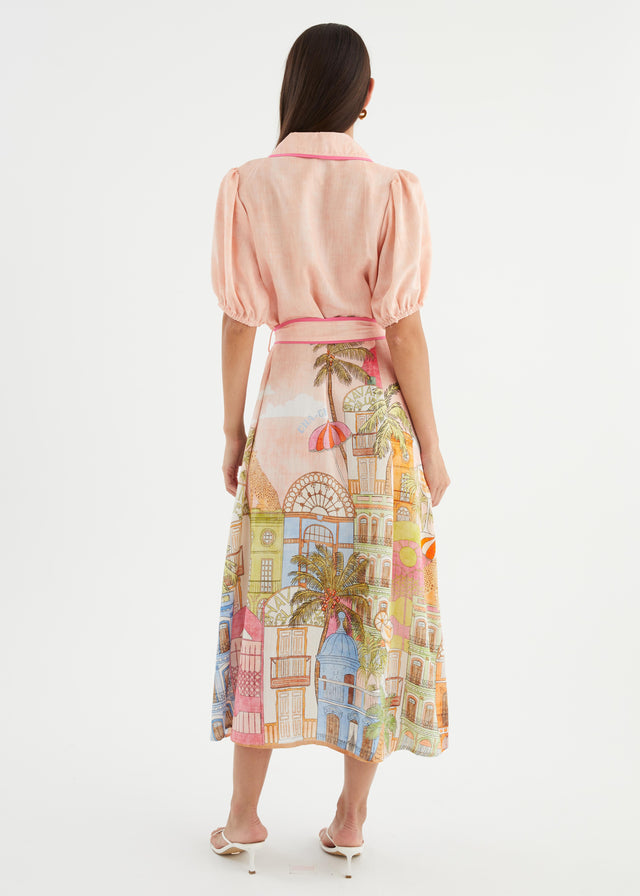 Alysa Midi Dress - Havana Pink