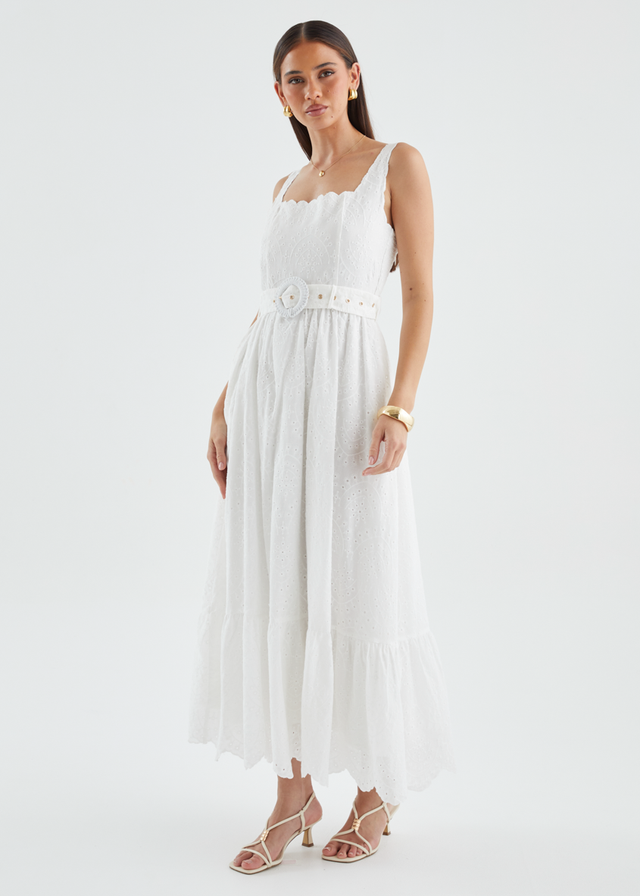 Kamilla Maxi Dress - White Anglaise