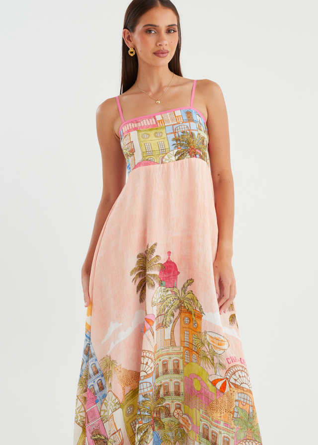Annalena Maxi Dress - Havana Pink