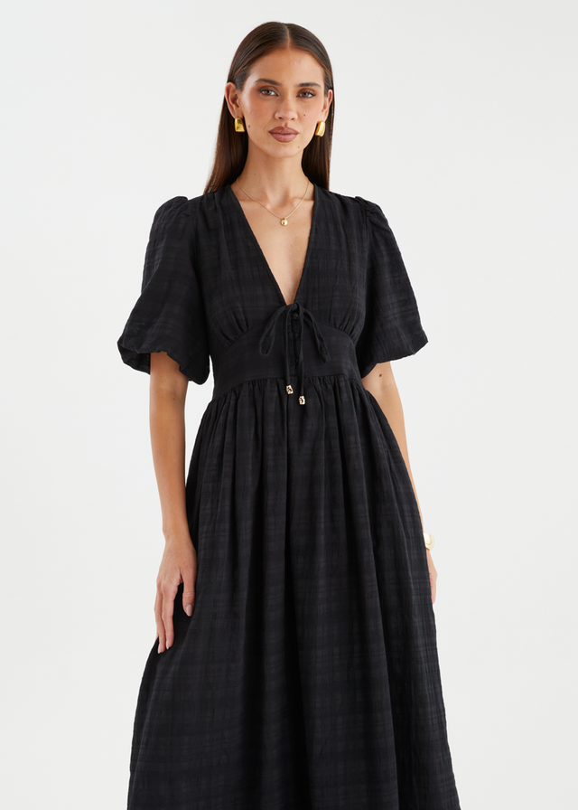 Lillyanne Midi Dress - Black