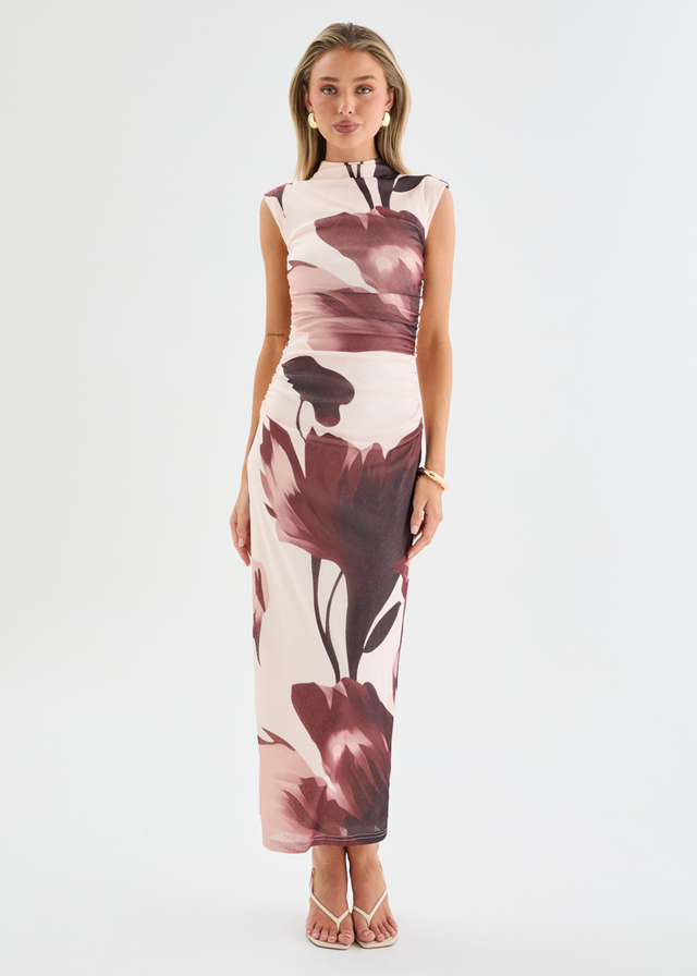 Alicia Midi Dress - Chocolate Floral