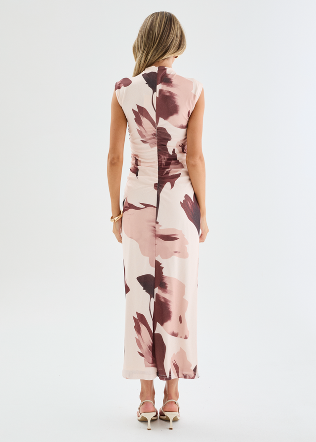 Alicia Midi Dress - Chocolate Floral