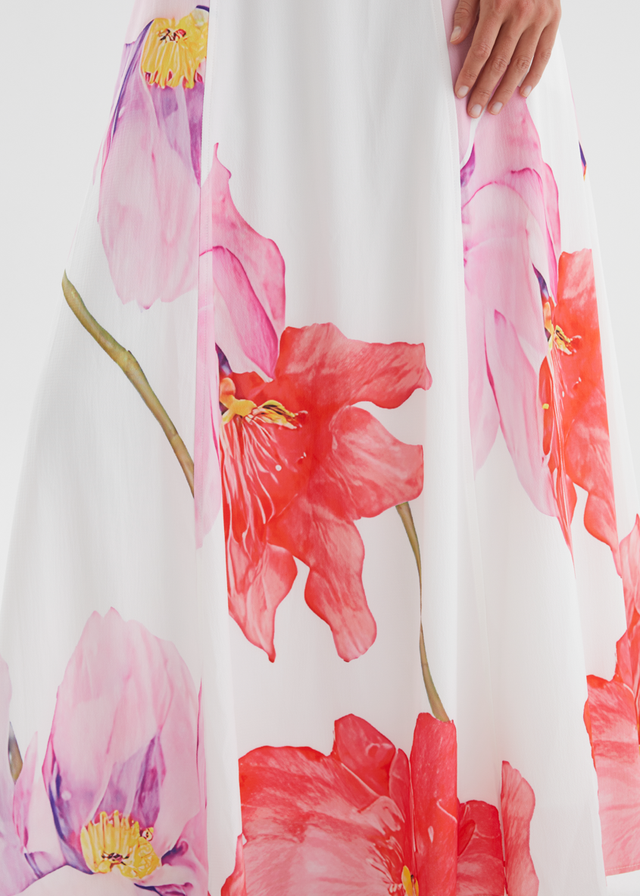 Jayde Strapless Maxi Dress - Pink Flowers