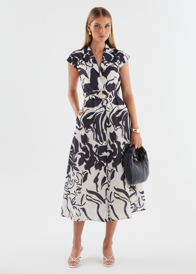 Payson Maxi Dress - Black Floral