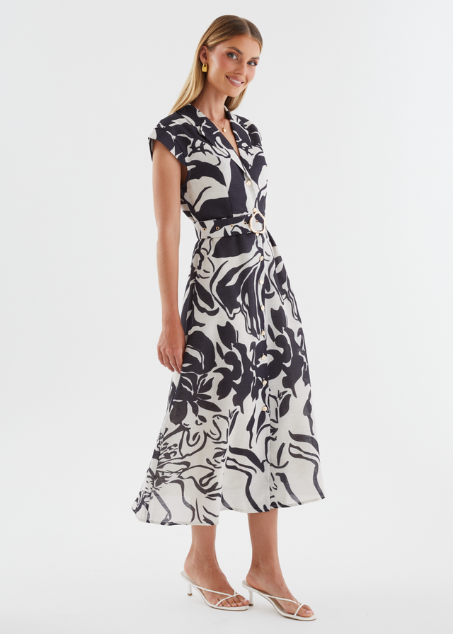 Payson Maxi Dress - Black Floral