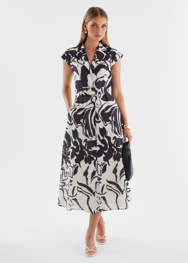 Payson Maxi Dress - Black Floral