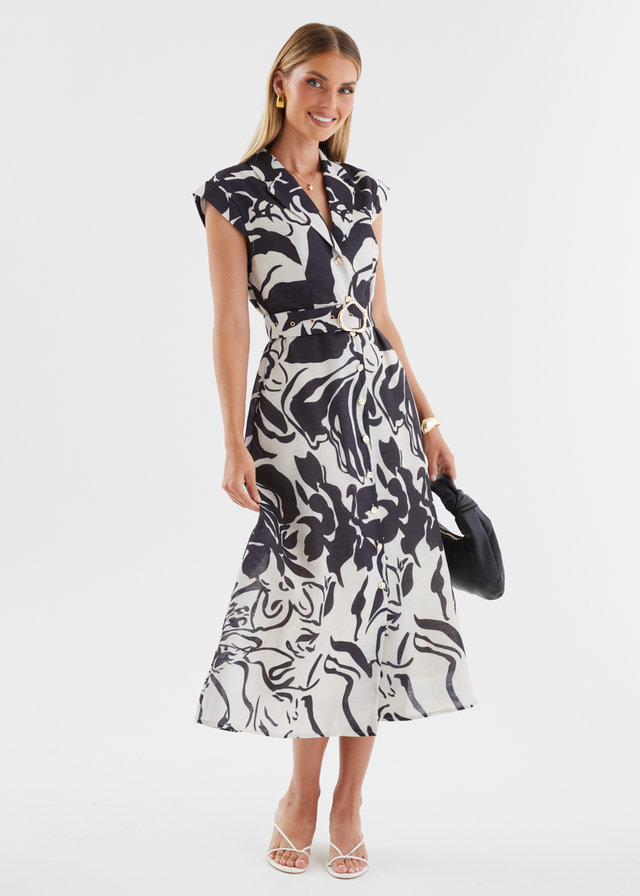Payson Maxi Dress - Black Floral