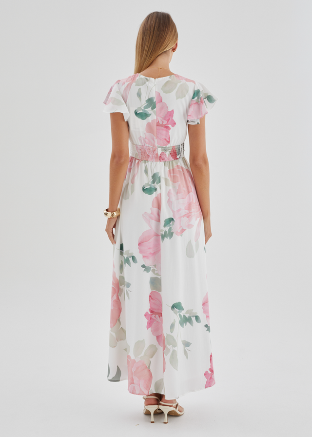 Marcella Maxi Dress - Pink Flowers
