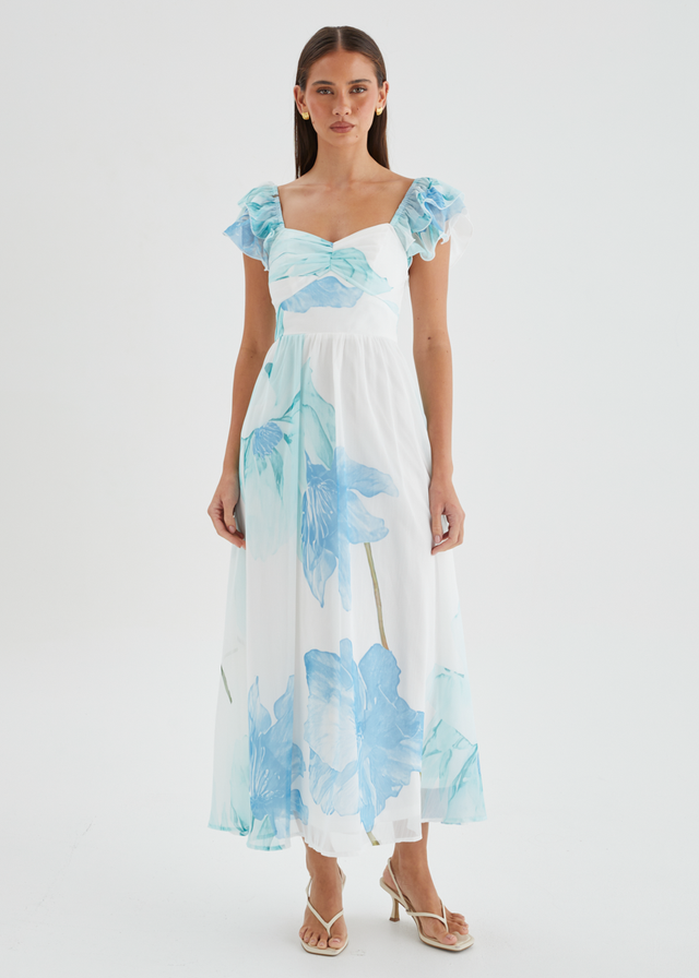 Nahla Maxi Dress - Blue Wildflower