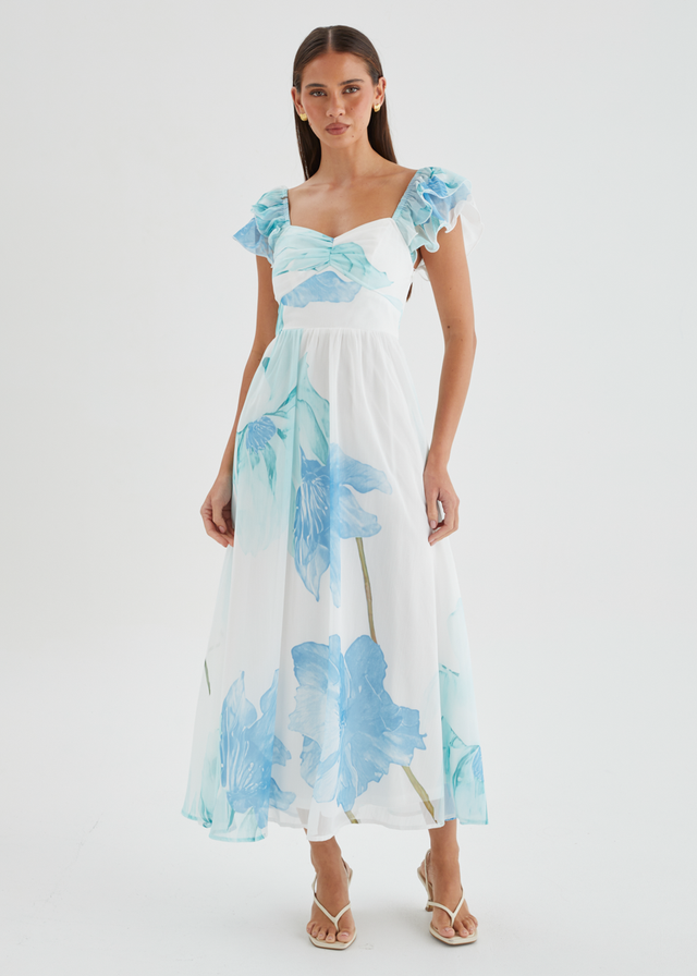 Nahla Maxi Dress - Blue Wildflower