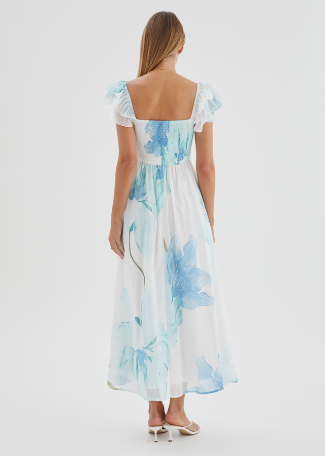 Nahla Maxi Dress - Blue Wildflower