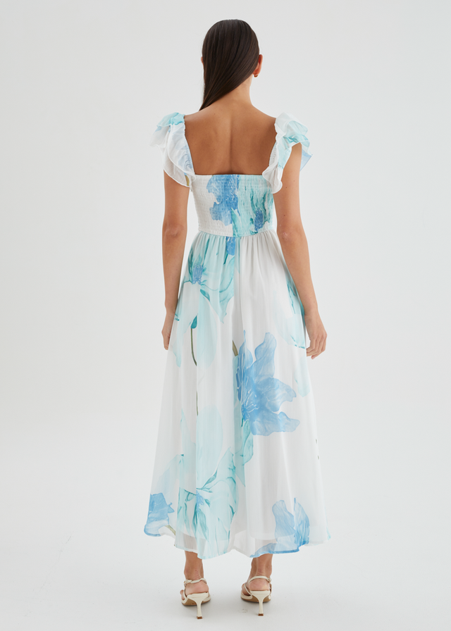 Nahla Maxi Dress - Blue Wildflower