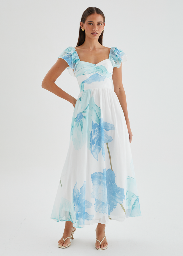Nahla Maxi Dress - Blue Wildflower