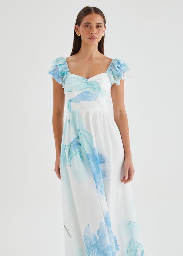Nahla Maxi Dress - Blue Wildflower