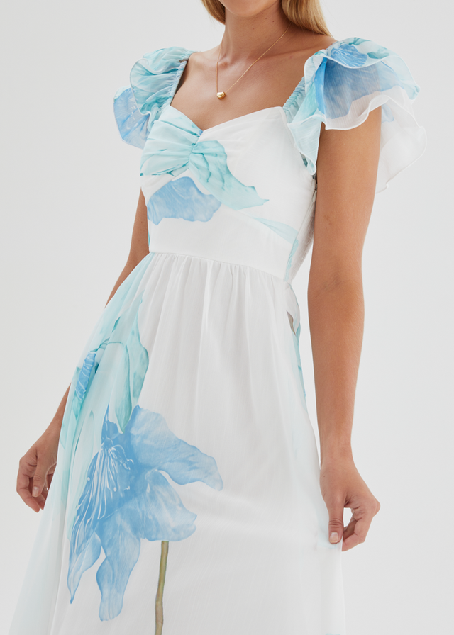 Nahla Maxi Dress - Blue Wildflower