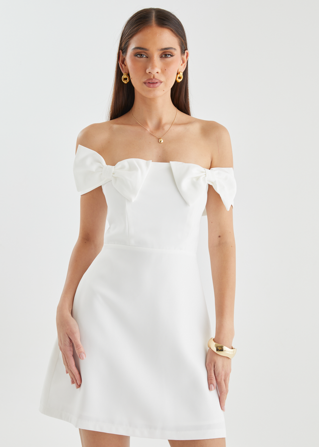 Sofi Off Shoulder Dress - White