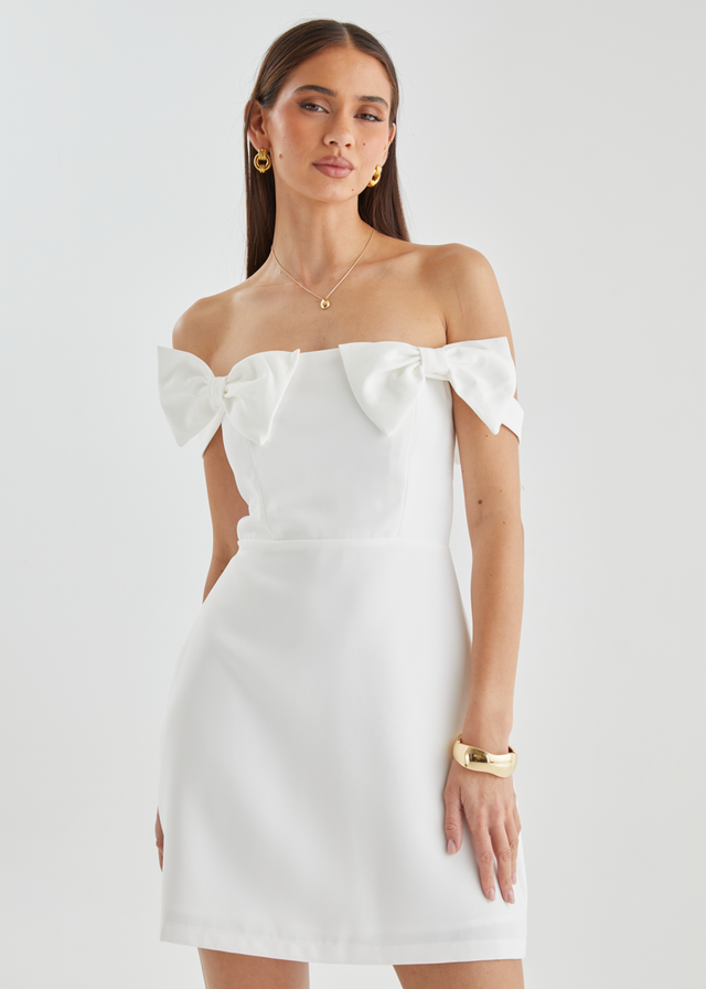 Sofi Off Shoulder Dress - White