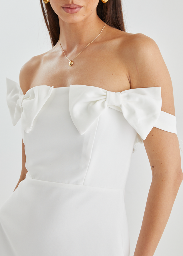 Sofi Off Shoulder Dress - White