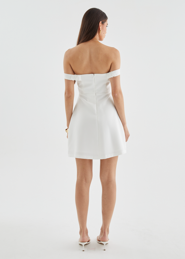 Sofi Off Shoulder Dress - White